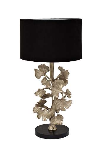 Лампа настольная Ginkgo leaves плафон черный h.68см 69-22088